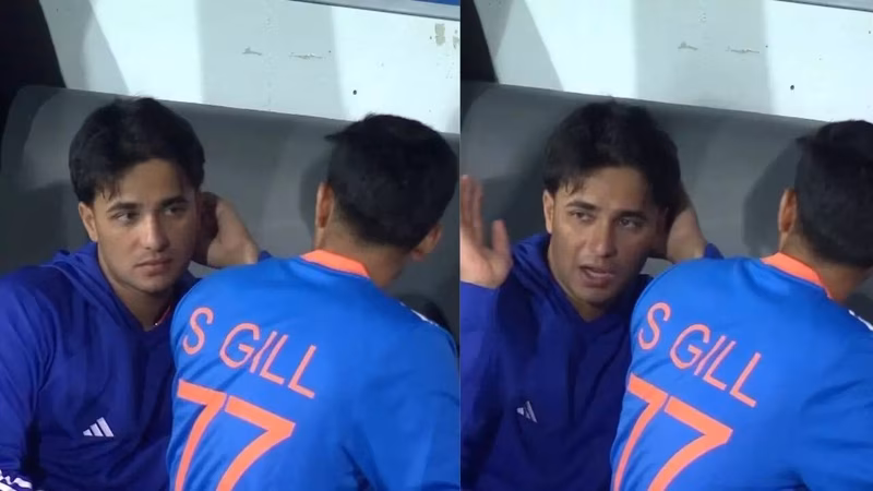 Gill and Abhishek’s fun moments steal the spotlight during rain delay - Watch