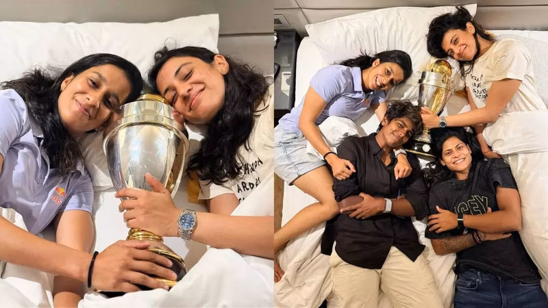 Are we still dreaming? Jemimah shares pictures of teammates sleeping with World Cup trophy