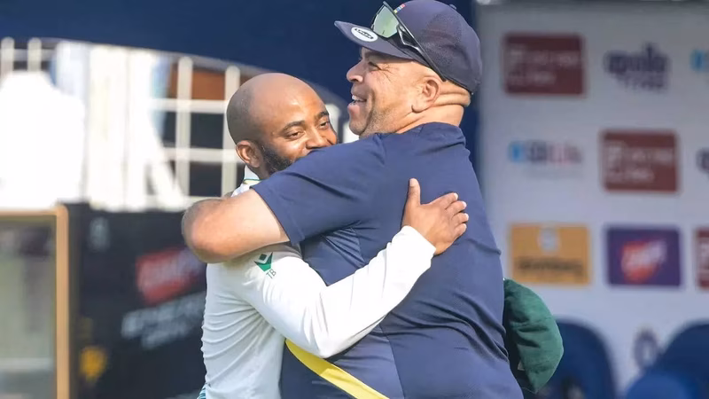Temba Bavuma's 'jump and punch' celebration against India goes viral - WATCH