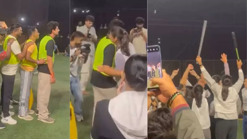 'Captains' Smriti Mandhana, Palash Muchhal face off in cricket match - watch