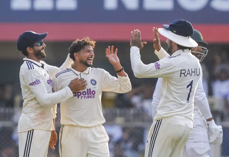 2nd Test: Kuldeep shines with three wickets; SA 247/6 at stumps on Day 1