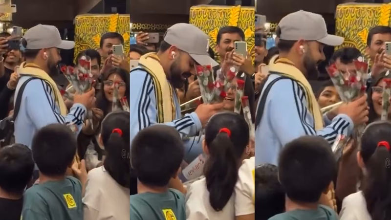 'What a welcome': Virat Kohli showered with red flowers by young fans in Raipur – Watch