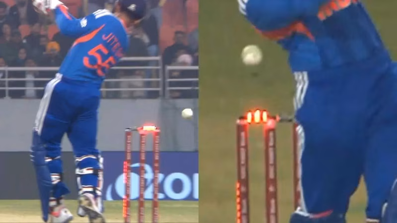 Rarest of the rare! Jitesh's lucky escape against SA goes viral - Watch