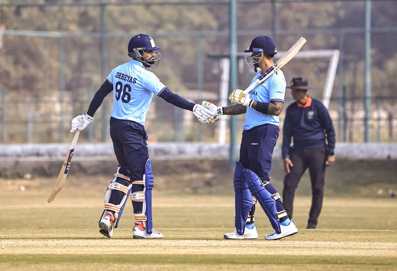 Iyer steps up as stand-in skipper, Dube holds nerve as Mumbai win last-over thriller