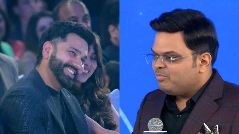 Jay Shah calls Rohit 'our captain'; batter's reaction goes viral - Watch